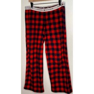 Tommy Hilfiger flannel pajama bottoms spell out Lounge wear Cabin Buffalo Check